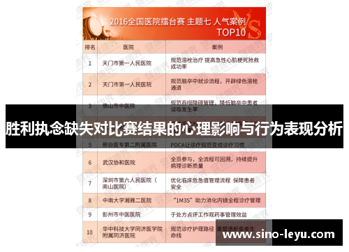 胜利执念缺失对比赛结果的心理影响与行为表现分析 胜利执念缺失对比赛结果的心理影响与行为表现分析